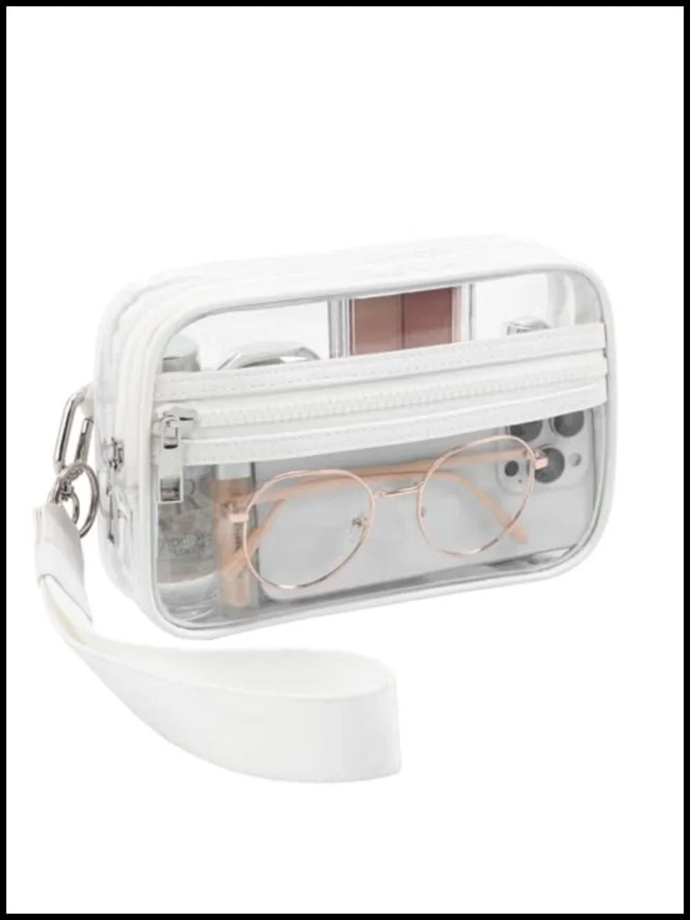 Clear Wristlet Stadium Approved Transparent PVC Purse Wallet